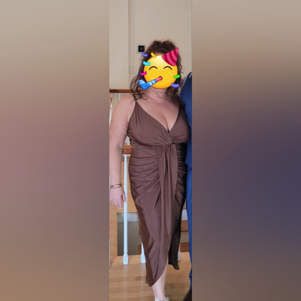 Elegant Brown Maxi Dress
